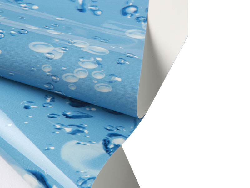 White on the back, blue PVC ceiling film-18